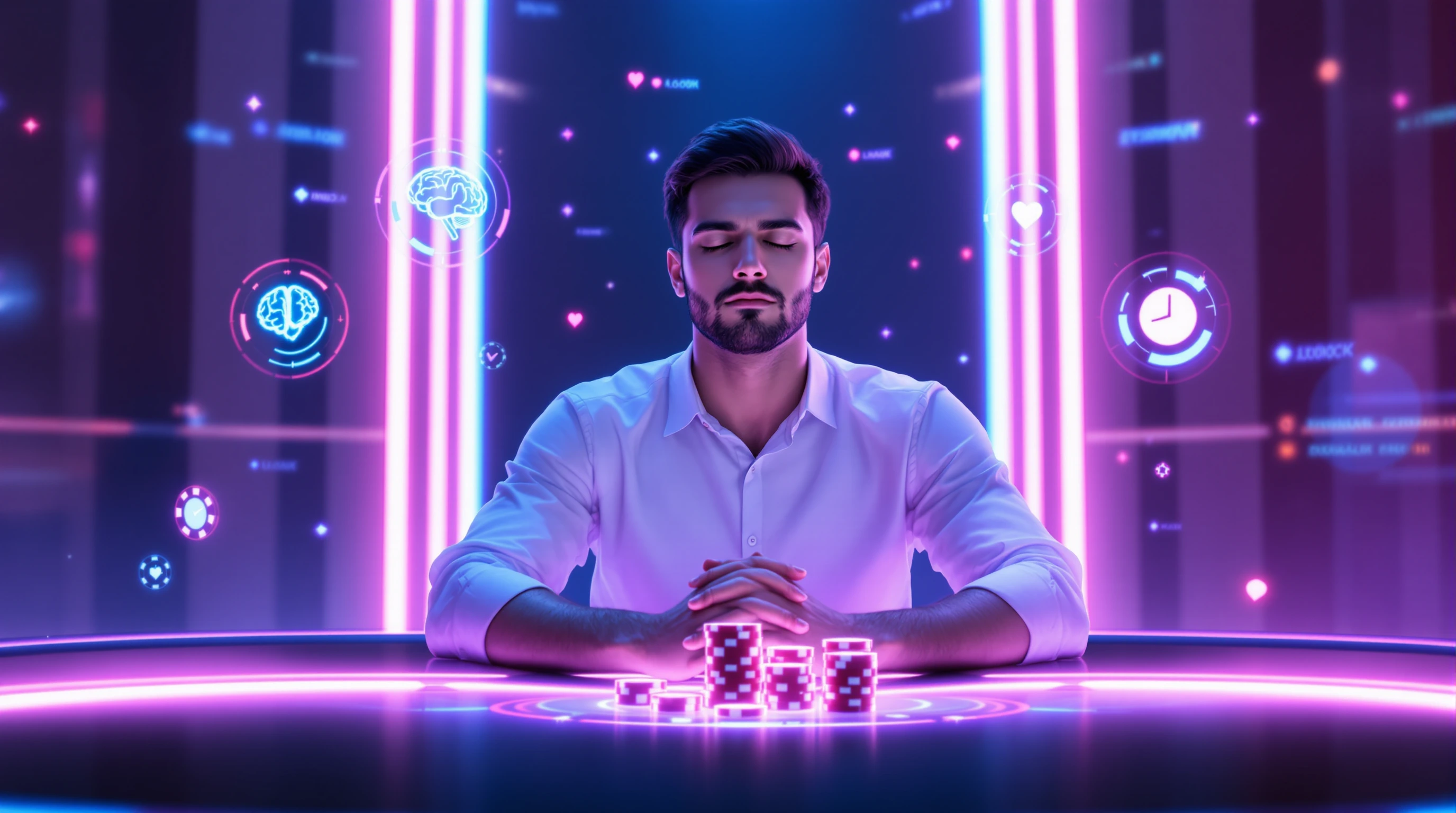 Poker player using mindfulness for focus