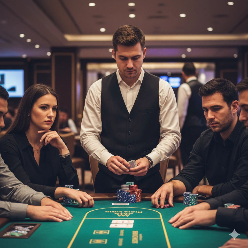 Poker Etiquette & Poker Table Rules with dealer and players