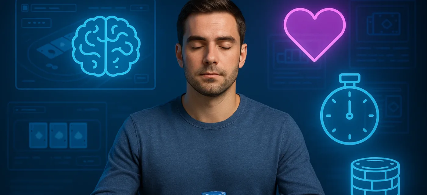 Poker player using mindfulness for focus