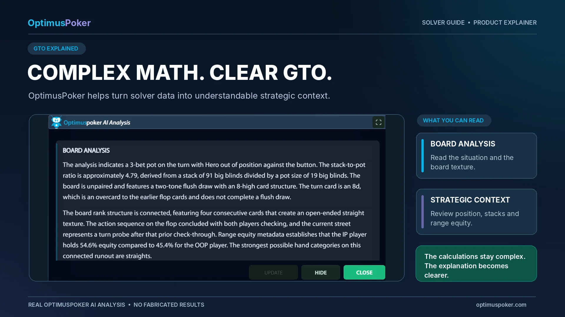 OptimusPoker GTO Solver and AI Analysis
